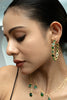 92.5 Sterling Silver Apatite stone Dual layer Necklace set