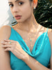 Aqua Chalcedony Pendant Set
