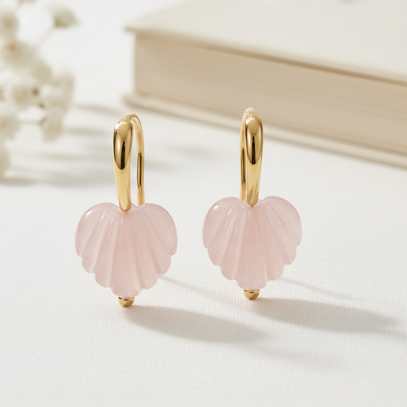 MC Paris Rose Quartz Parisian Earrings