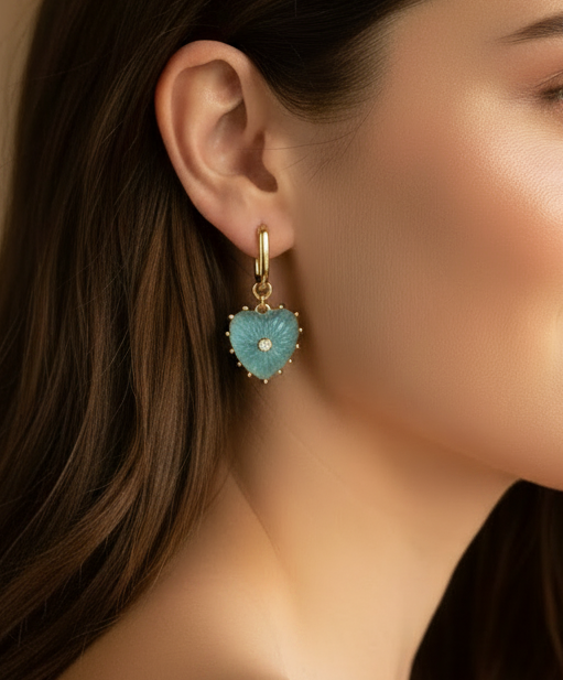 MC Paris Green Onyx Parisian Earrings