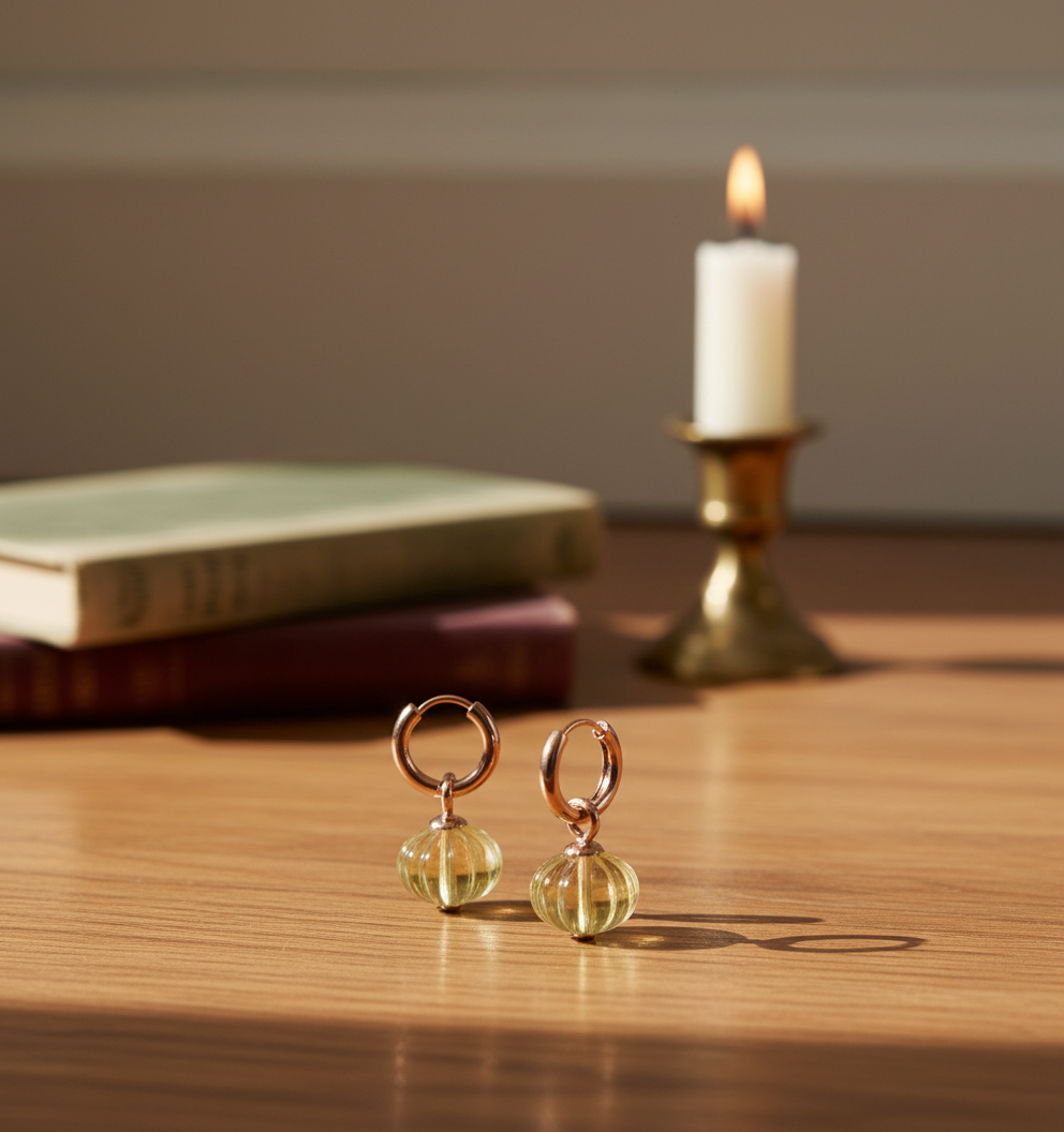 MC Paris Lemon Quartz Parisian Earrings