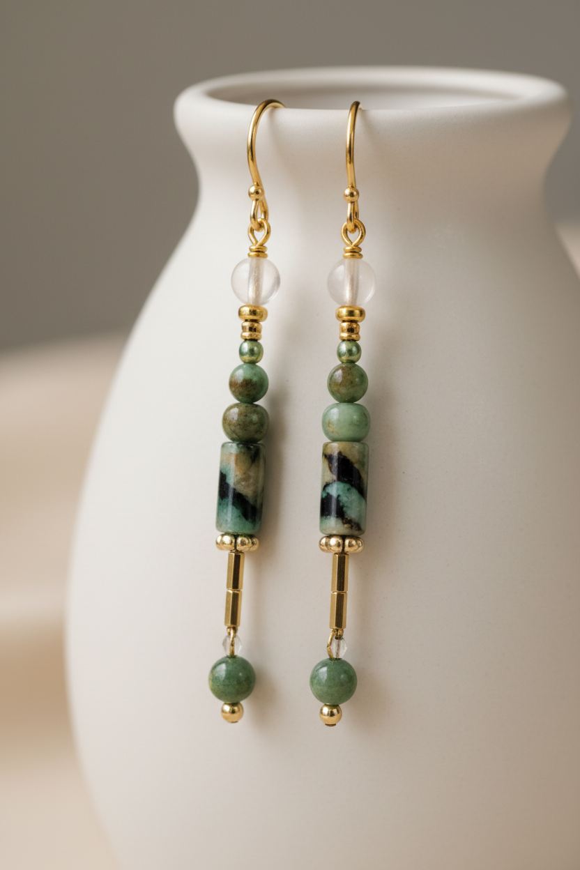 MC Paris Tourmaline Beads Earrings