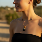 MC Paris Tiger Eye Abstract Necklace