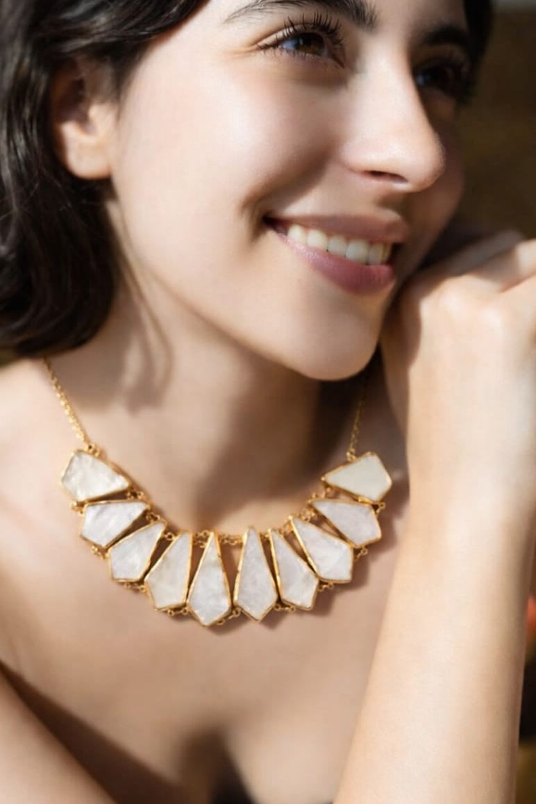 Pentagon Stones Choker Necklace