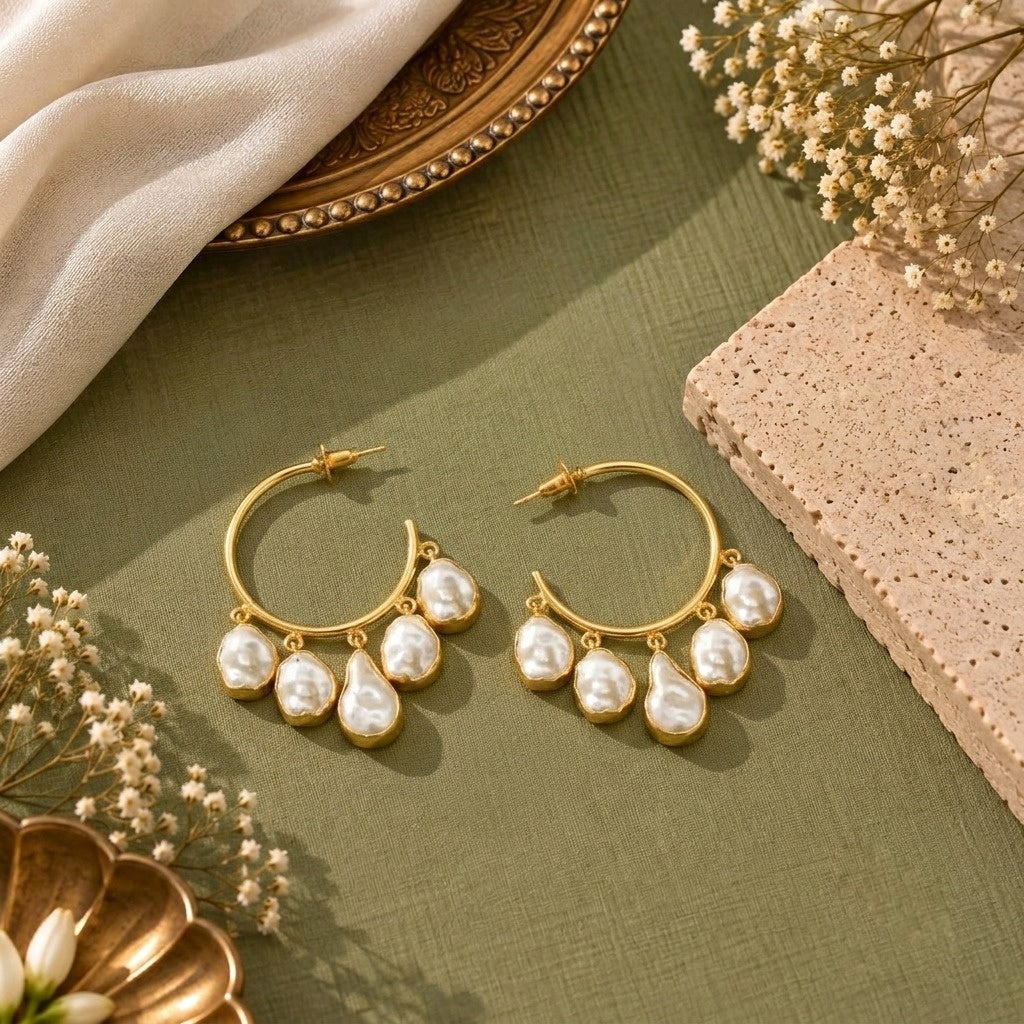 Penta Baroque Shimmery Earrings