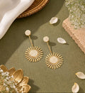 Sunrays clustered pearl Earrings