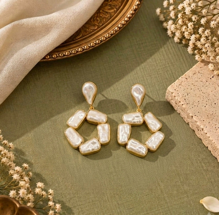 Penta Baroque Moonlight Earrings