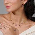 Amethyst Double Layer Necklace - Jiaarajewellery