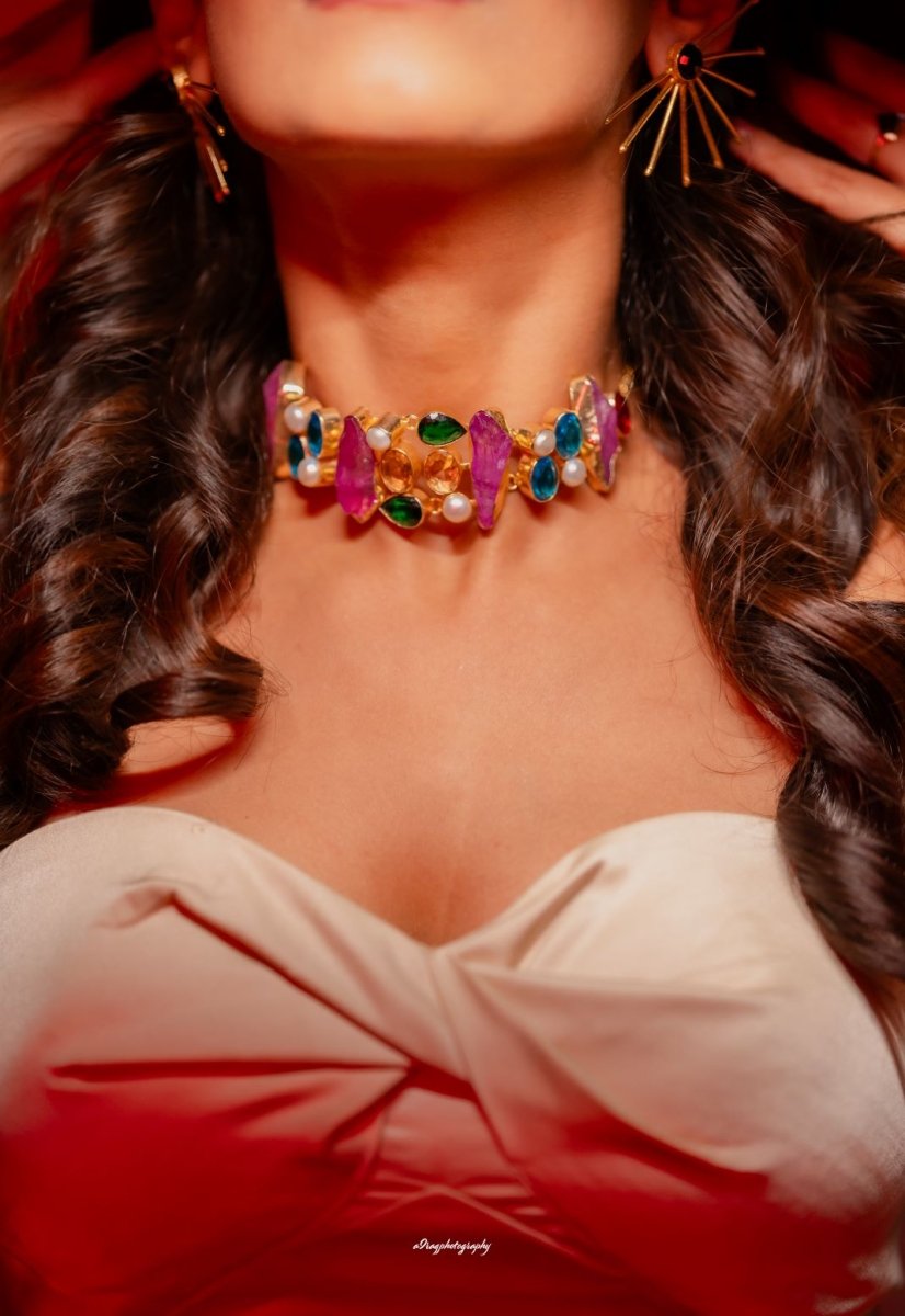 Amethyst Elegance Choker Necklace - Jiaarajewellery
