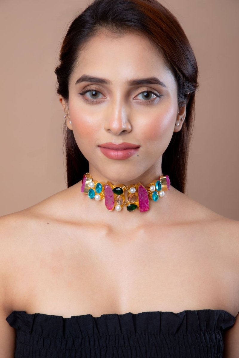 Amethyst Elegance Choker Necklace - Jiaarajewellery