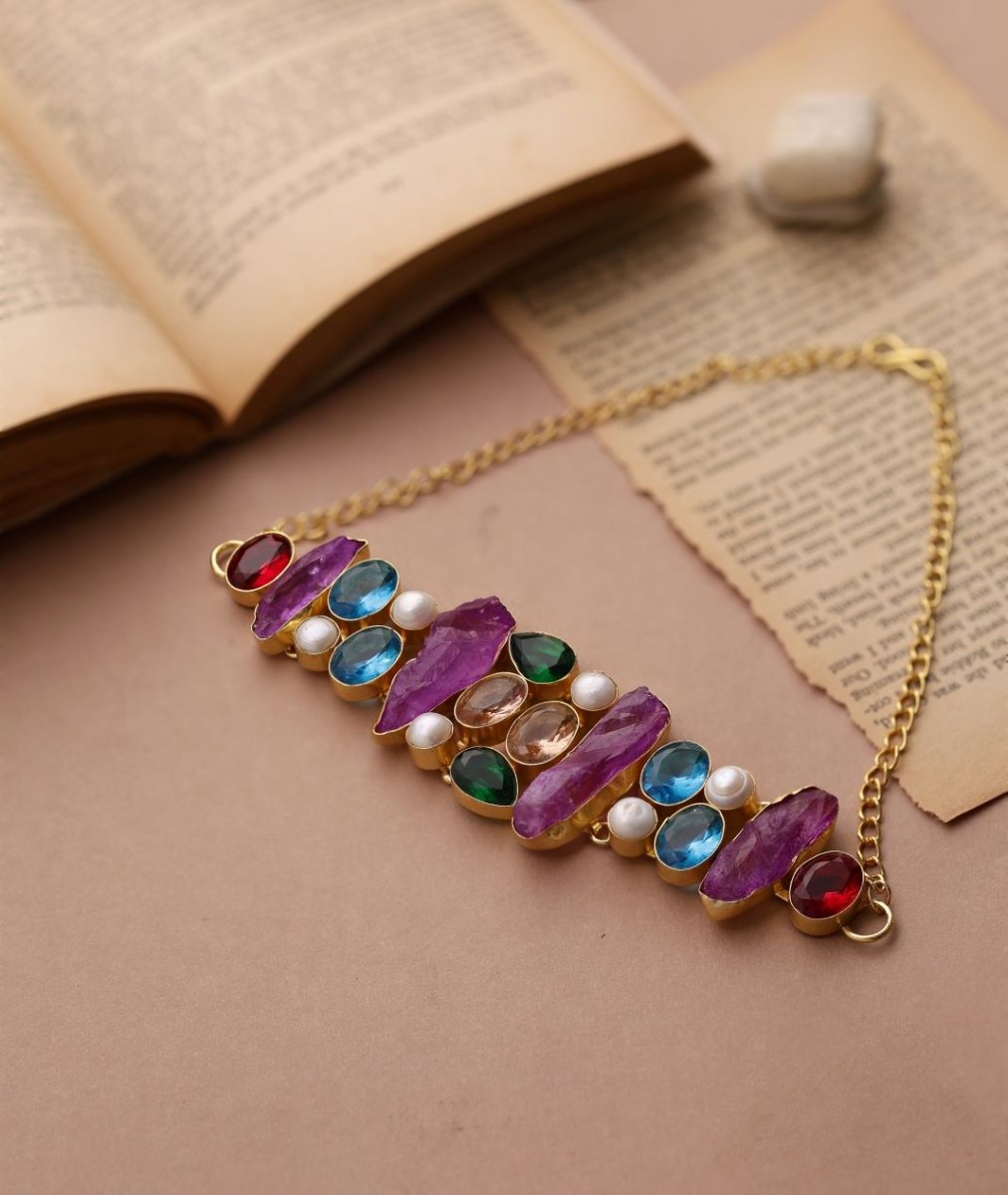 Amethyst Elegance Choker Necklace - Jiaarajewellery