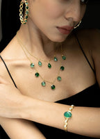 Apatite stone Dual layer Necklace set - Jiaarajewellery