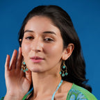 Aqua Chalcedony Drop Earrings - Jiaarajewellery