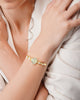 Aquamarine Onyx Textured Cuff Bracelet
