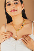Asymmetic Multicolor Minimal Necklace - Jiaarajewellery