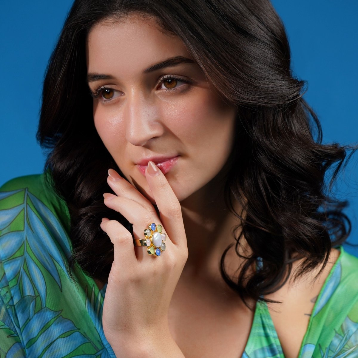 Baroque Pearl Center Stone Ring - Jiaarajewellery