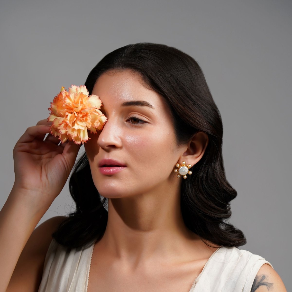 Baroque Pearl Stud Earrings - Jiaarajewellery