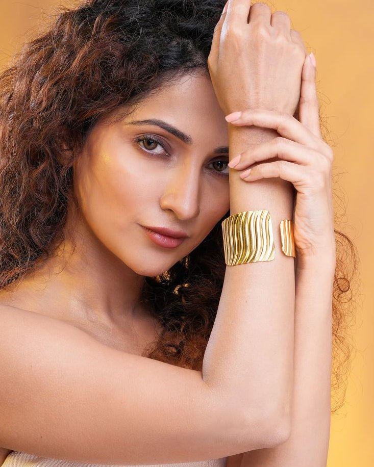 Boho Brass Luxe Cuff Bracelet - Jiaarajewellery