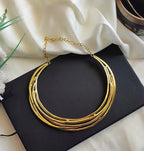 Bold Brass statement Necklace - Jiaarajewellery