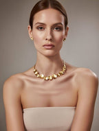 Brass discs Choker Necklace set - Jiaarajewellery