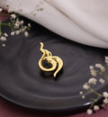 Brass Om Brooch for Men - Jiaarajewellery