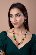 Crystal Cascade Necklace Set - Jiaarajewellery