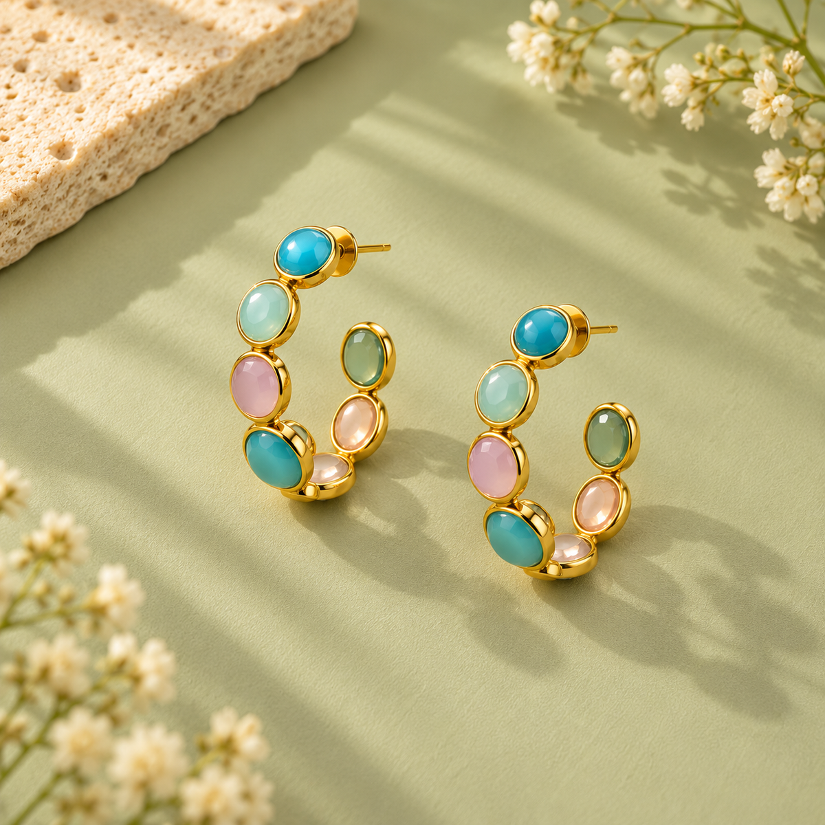 MC Paris Pastel Baroque Pearl Drop Earrings