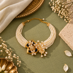 Earth's Embrace Antique pearl necklace
