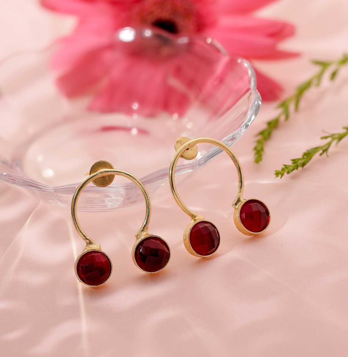 Dual Monalisa Ohm Earrings - Jiaarajewellery