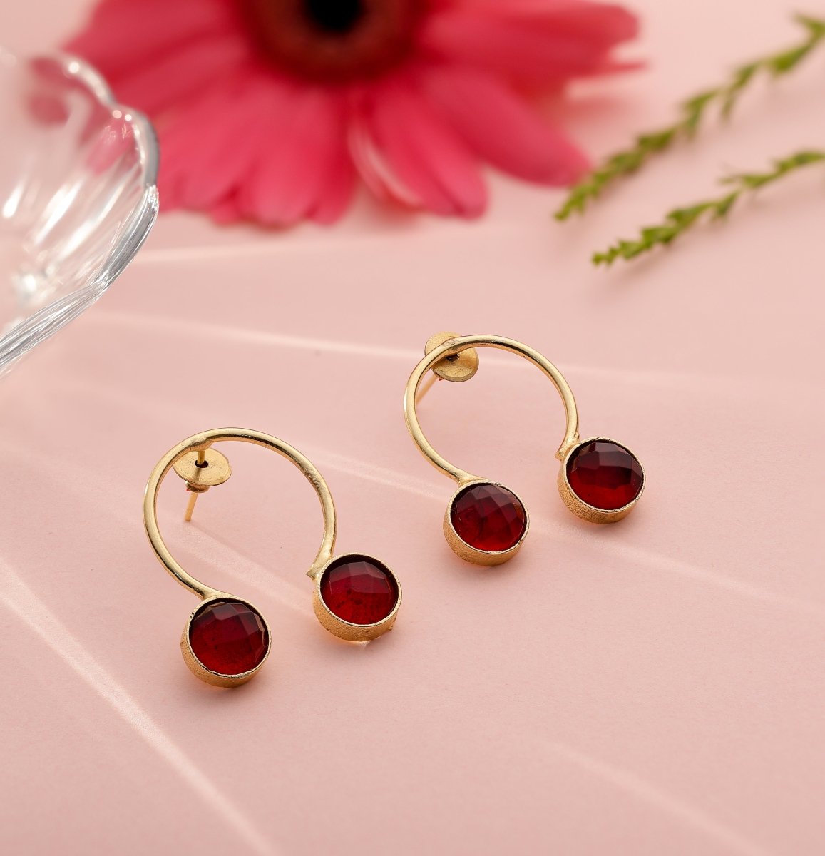 Dual Monalisa Ohm Earrings - Jiaarajewellery