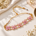 Handcrafted Pink Stone Choker Necklace