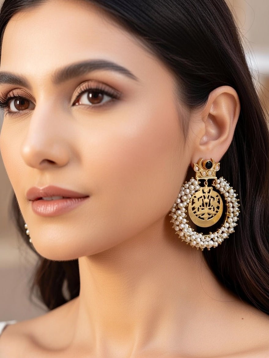 Earthsong Clustered pearls Earrings - Jiaarajewellery
