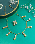 Enchanting pearl drop Necklace set - Jiaarajewellery