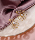 Floral Rice Bead Necklace Set - White - Jiaarajewellery
