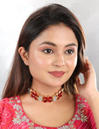 Gemstone glow Choker Necklace - Jiaarajewellery