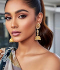 Golden Elegance Jhumka - Jiaarajewellery