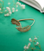 Hammered Leaf cuff bracelet - Jiaarajewellery