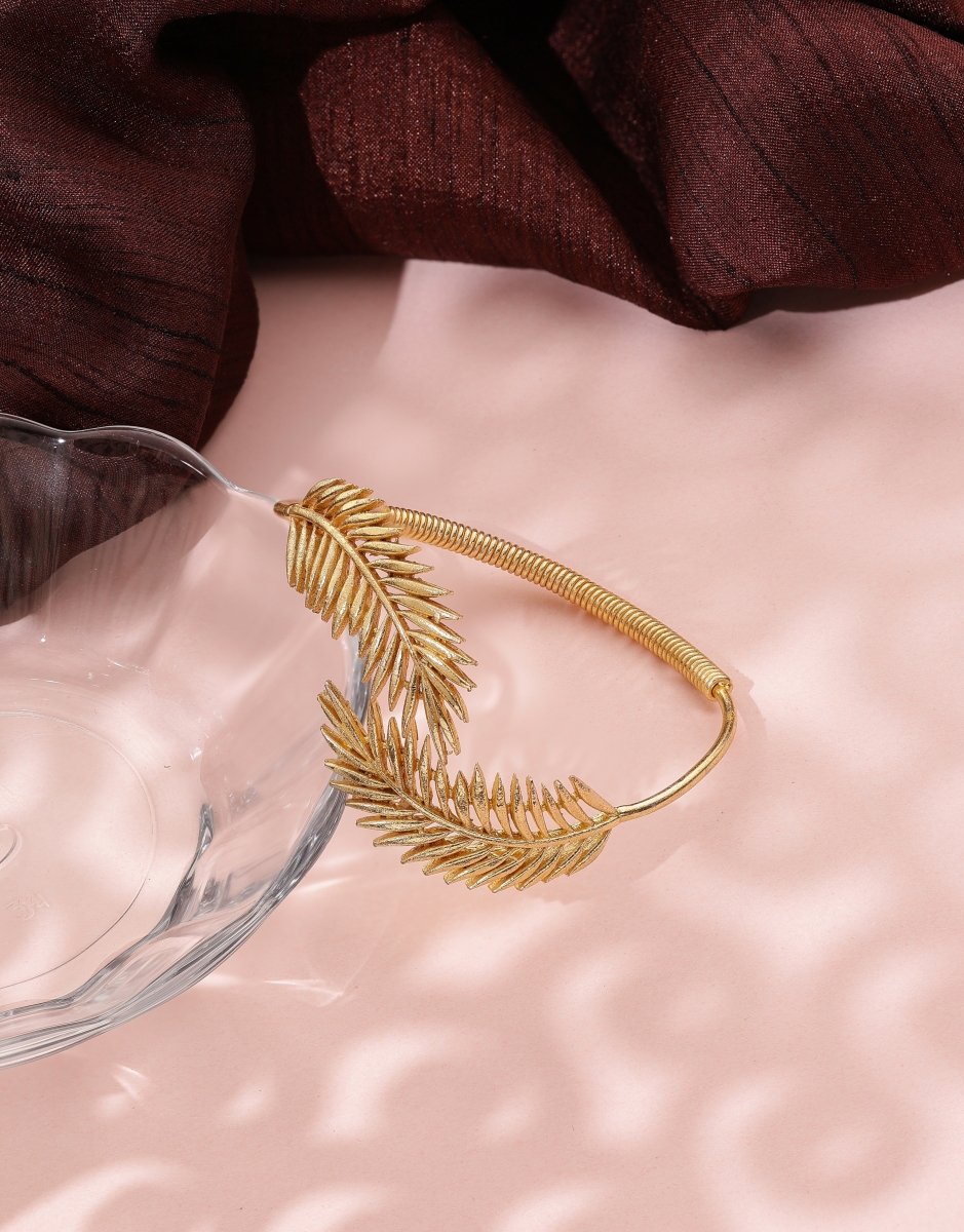Hammered Leaf cuff bracelet - Jiaarajewellery