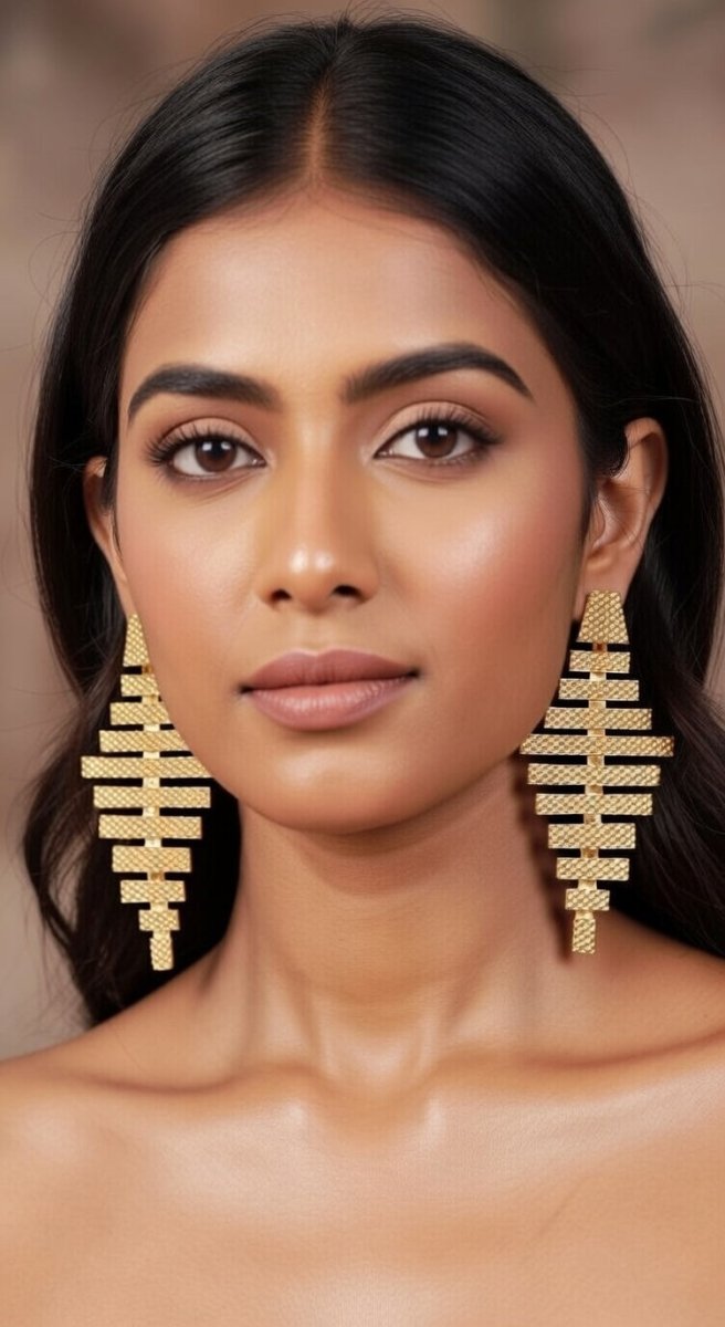 Hammered Stripe Earrings - Jiaarajewellery