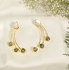 MOP with Tri Stone drop Earrings-G