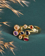 Multi Crystals Geometric Ring - Jiaarajewellery