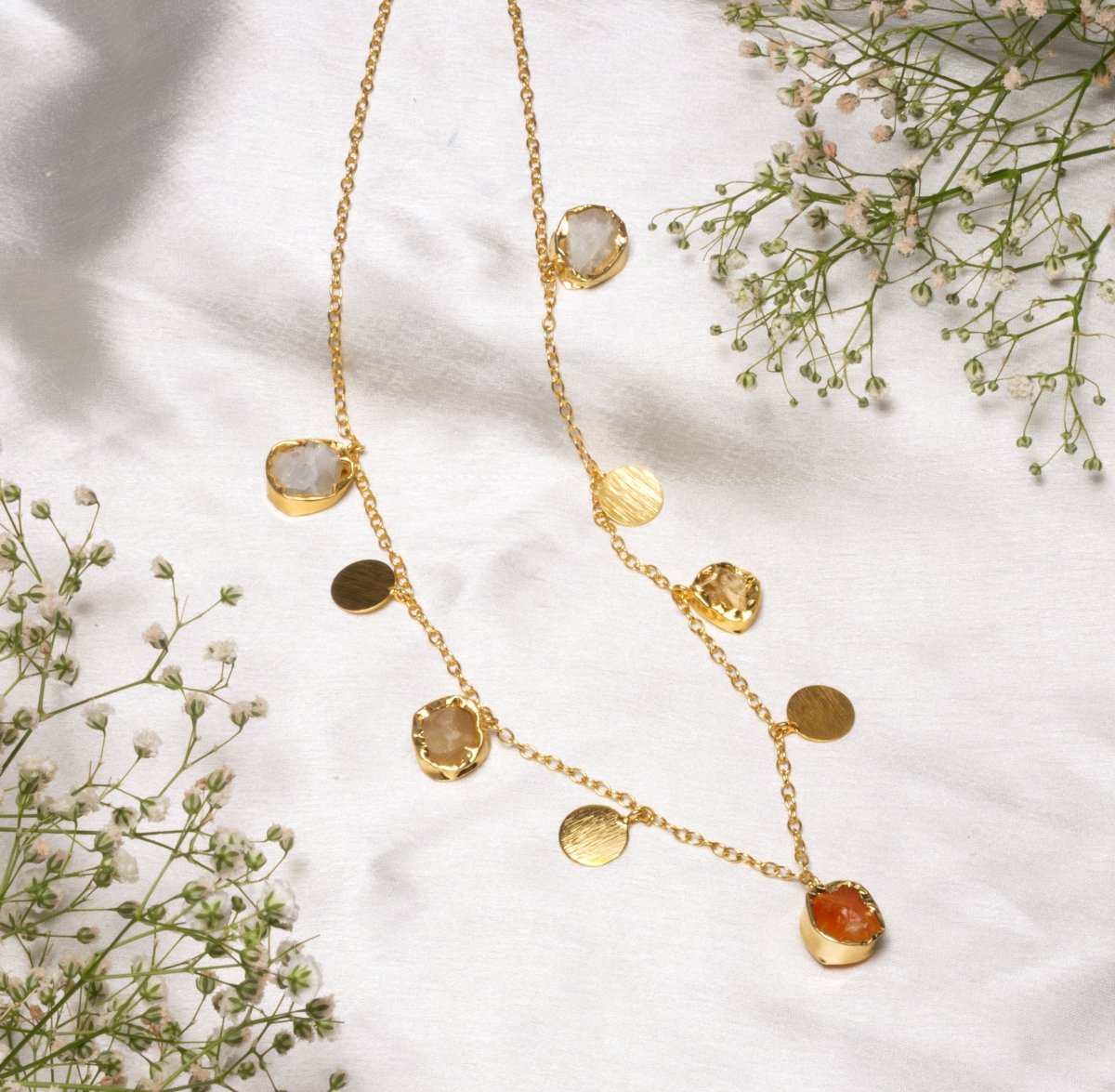 Ocean's Tears Minimal stone Necklace - Jiaarajewellery