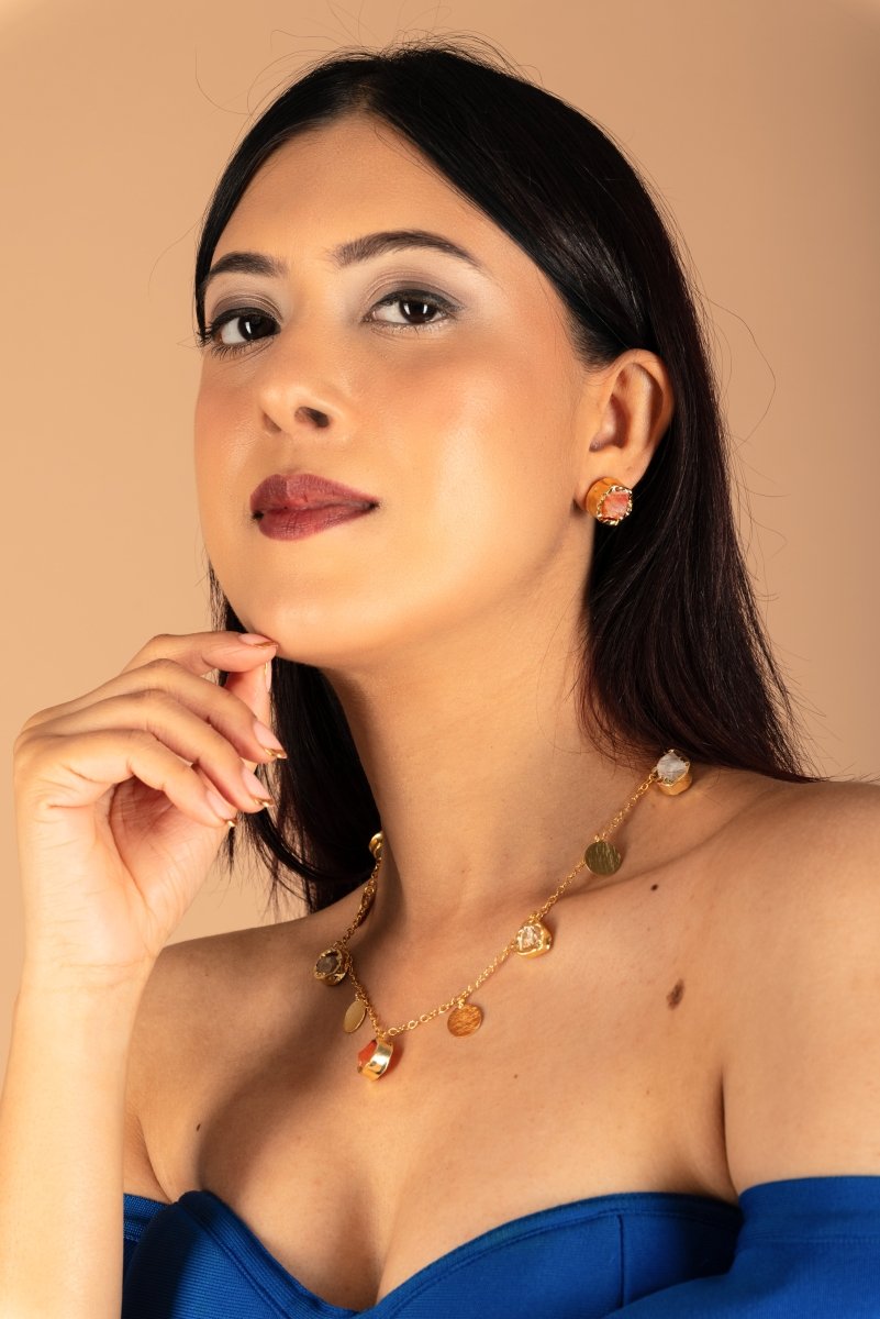 Ocean's Tears Minimal stone Necklace - Jiaarajewellery
