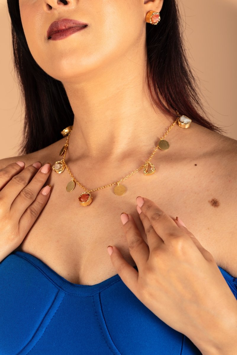 Ocean's Tears Minimal stone Necklace - Jiaarajewellery