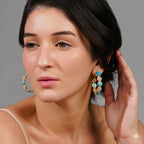 Pastel Baroque Pearl Drop Earrings - Jiaarajewellery