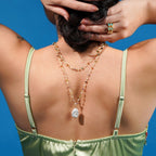 Pearl and Tourmaline Double Layer Bead Necklace - Jiaarajewellery
