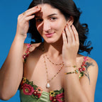 Pearl and Tourmaline Double Layer Bead Necklace - Jiaarajewellery