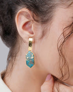 Pentagon Mohave Drop Earrings - Jiaarajewellery