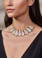 Pentagon Stones Choker Necklace - Jiaarajewellery