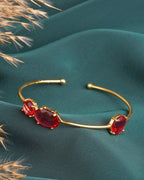 Pink Fuchsia Chalcedony sleek Bracelet - Jiaarajewellery